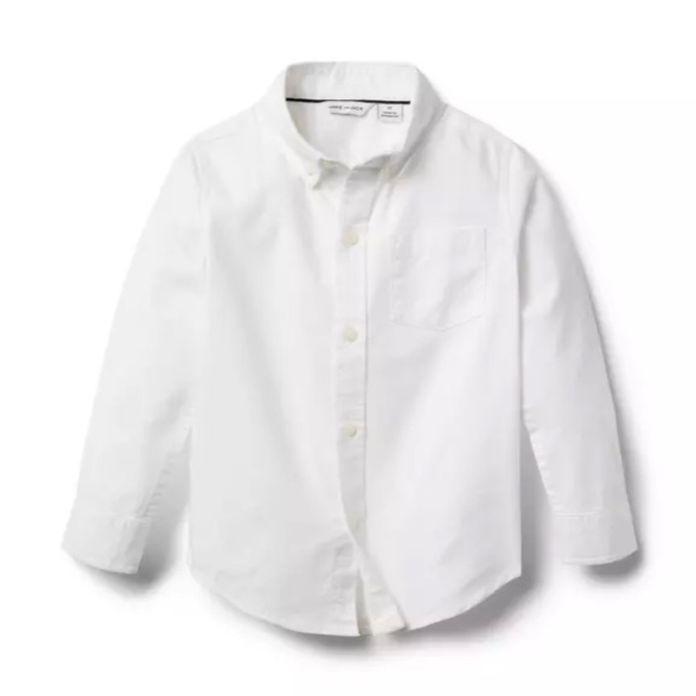 Janie and Jack Crisp White Button-Down Shirt